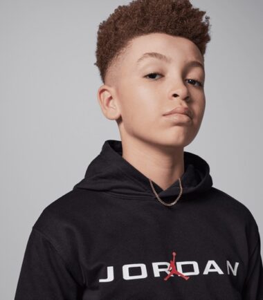 FELPA JORDAN BASELINE BLACK RED LOGO bambino - immagine 3