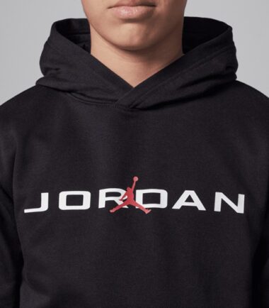 FELPA JORDAN BASELINE BLACK RED LOGO bambino - immagine 4