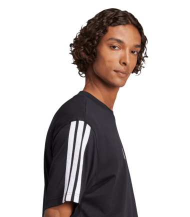 T-SHIRT ADIDAS MAN 3 STRIPES SHIRT BLACK uomo - immagine 4