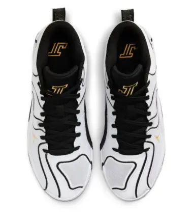 SCARPE NIKE AIR JORDAN TATUM 3 WHITE/METALLIC GOLD-BLACK UOMO - immagine 5