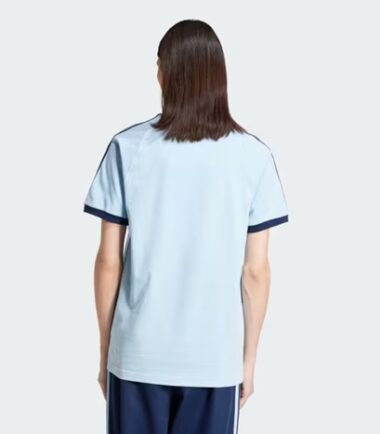 T-SHIRT ADIDAS 3 STRIPES TEE CELESTE uomo - immagine 3