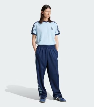 T-SHIRT ADIDAS 3 STRIPES TEE CELESTE uomo - immagine 4