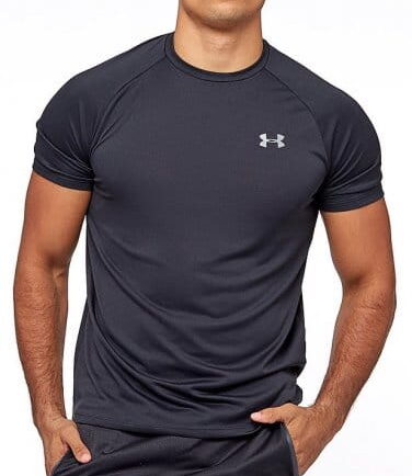 T-SHIRT UNDER ARMOUR TECH 2.0 SS TEE BLACK uomo - immagine 3
