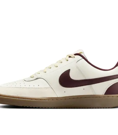SCARPE NIKE COURT VISION LO SAIL/ BURGUNDY CRUSH-LT KHAKI UOMO - immagine 2