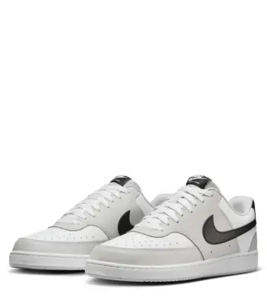 SCARPE NIKE COURT VISION LO GREY FOG/BLACK-WHITE UOMO - immagine 3