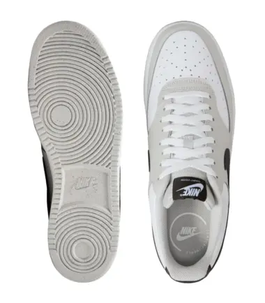 SCARPE NIKE COURT VISION LO GREY FOG/BLACK-WHITE UOMO - immagine 4