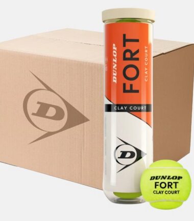 CARTONE DA 18 TUBI PALLINE TENNIS DUNLOP FORT CLAY (tubo da 4) - immagine 1