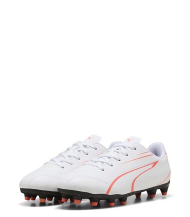 SCARPE PUMA VITORIA FG/AG JR PUMA WHITE-GLOWING RED junior - immagine 2