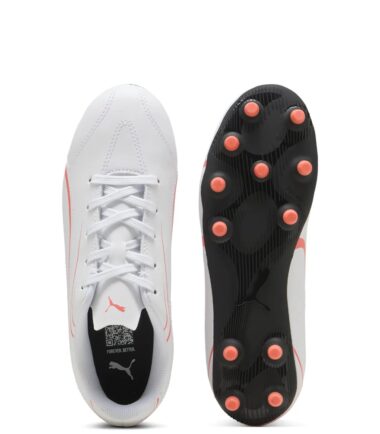 SCARPE PUMA VITORIA FG/AG JR PUMA WHITE-GLOWING RED junior - immagine 4