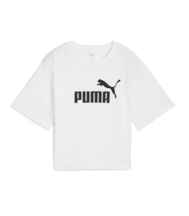 T-SHIRT PUMA ESS CROPPED NO.1 LO WHITE DONNA - immagine 1