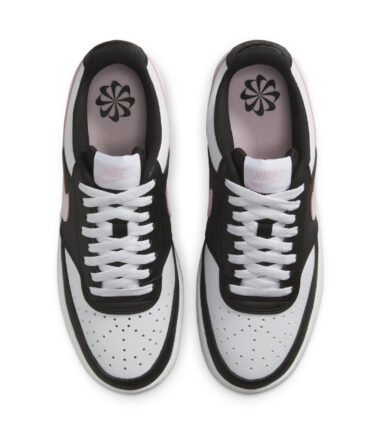 SCARPE NIKE DONNA COURT VISION LO NN BLACK/PINK FOAM-WHITE - immagine 2