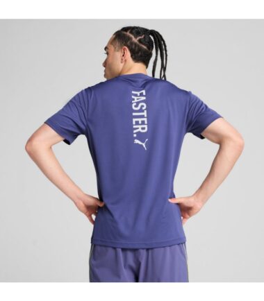 T-SHIRT PUMA UOMO GRAPHIC RUNNING FASTER TEE, BLUE CRYSTAL - immagine 2