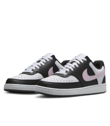 SCARPE NIKE DONNA COURT VISION LO NN BLACK/PINK FOAM-WHITE - immagine 4