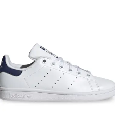 SCARPE ADIDAS STAN SMITH J WHITE DARK BLUE - immagine 1