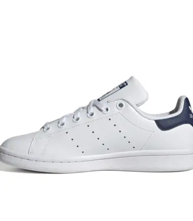 SCARPE ADIDAS STAN SMITH J WHITE DARK BLUE - immagine 2