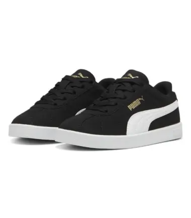 SCARPE PUMA CLUB II PS, BLACK WHITE BAMBINO - immagine 2