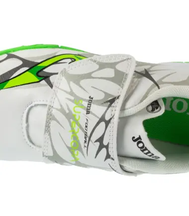 SCARPE JOMA SUPER COPA JR 2502 WHITE FLUOR GREEN TURF  JR calcetto bambino junior - immagine 3