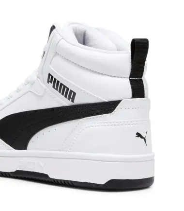 SCARPE PUMA REBOUND V6 MID WHITE BLACK JUNIOR - immagine 3