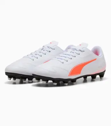 SCARPE PUMA VITORIA II FG/AG JR WHITE GLOWING RED calcio bambino junior - immagine 3