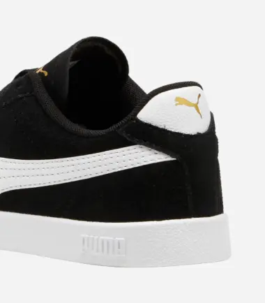 SCARPE PUMA CLUB II JR BLACK WHITE BAMBINO - immagine 5