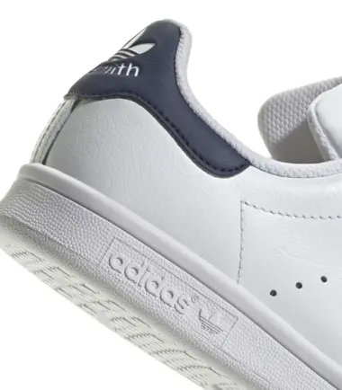 SCARPE ADIDAS STAN SMITH J WHITE DARK BLUE - immagine 5