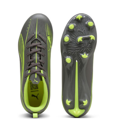 SCARPE PUMA ULTRA 5 PLAY FG/AG SILVER-YELLOW-AGED SILVER junior - immagine 2