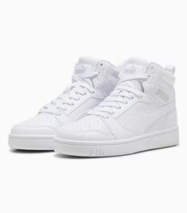 SCARPE PUMA REBOUND V6 MID, WHITE LIGHT GREY - immagine 2