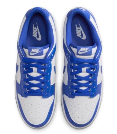 SCARPE NIKE DUNK LOW RETRO' white royal"  uomo - immagine 4
