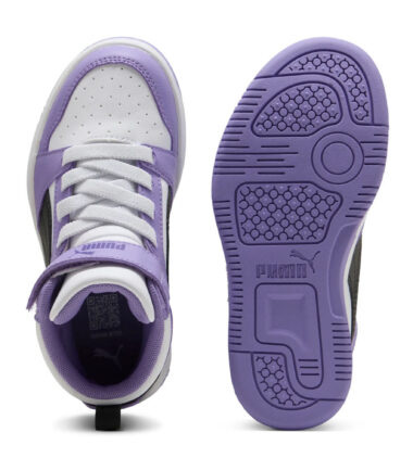 SCARPE PUMA REBOUND V6 MID VIOLET BLACK BAMBINA JR - immagine 4