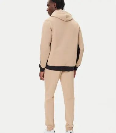 TUTA ADIDAS FLEECE COLORBLOCK BEIGE UOMO - immagine 3