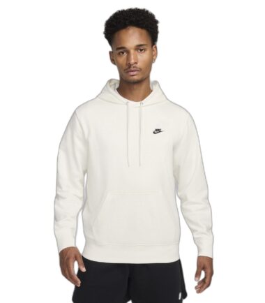 FELPA NIKE CLUB HOODIE BIANCO UOMO - immagine 1