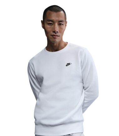 FELPA NIKE SPORTSWEAR CLUB CREW BIANCO UOMO - immagine 1