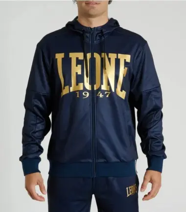 FELPA LEONE DNA NAVY CON CAPPUCCIO - immagine 1