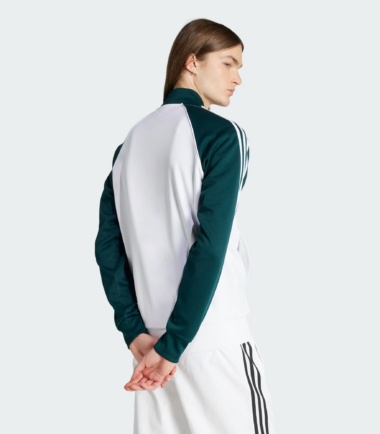FELPA ADIDAS SST TT UOMO WHITE GREEN - immagine 3