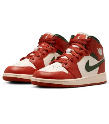 SCARPE NIKE AIR JORDAN 1 MID Redstone Midnight Green (GS) - immagine 4
