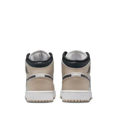 SCARPE AIR JORDAN 1 MID SUMMIT WHITE OFF NOIR RATTAN - immagine 5