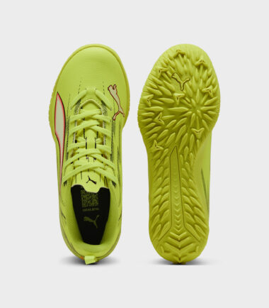 SCARPE PUMA ULTRA 6 PLAY TT YELLOW ALERT BLACK GLOWING RED JUNIOR - immagine 5