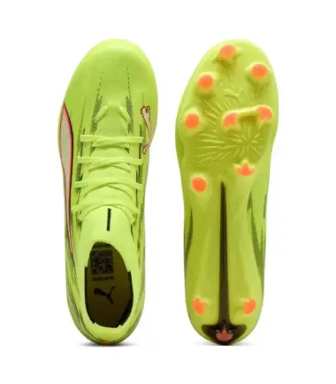 SCARPE PUMA ULTRA 6 MATCH+ FG/AG YELLOW ALERT BLACK GLOWING RED UOMO - immagine 3