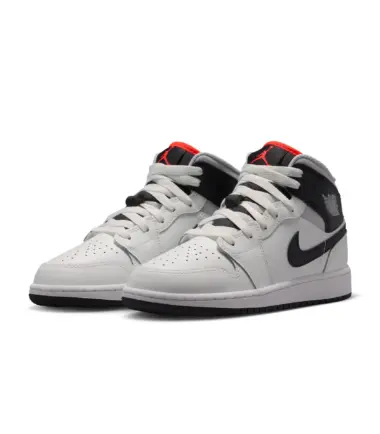 SCARPE Air Jordan 1 Mid "White Black" GS - immagine 3