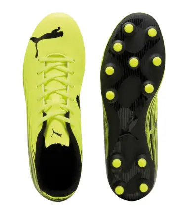SCARPE PUMA ATTACANTO II FG/AG YELLOW ALERT PUMA BLACK UOMO - immagine 4