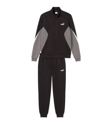TUTA PUMA ESS BLOCK TR SUIT PUMA BLACK UOMO - immagine 1