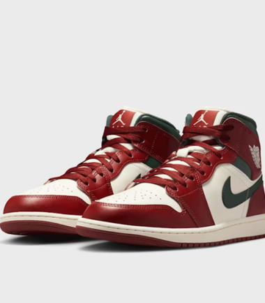 SCARPE NIKE AIR JORDAN 1 MID Redstone Midnight Green UOMO - immagine 4