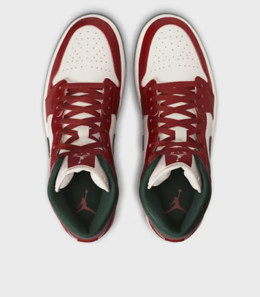 SCARPE NIKE AIR JORDAN 1 MID Redstone Midnight Green UOMO - immagine 6