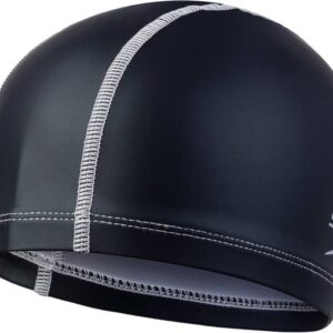 CUFFIA SPEEDO PACE CAP NAVY SILICONE + TESSUTO - JUNIOR