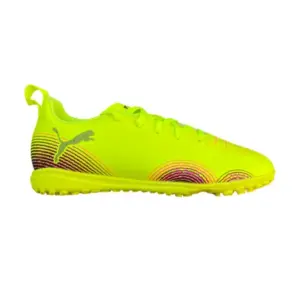 SCARPE PUMA FUTURE 8 PLAY TT ,YELLOW ALERT -  PUMA BLACK   JR calcetto bambino junior