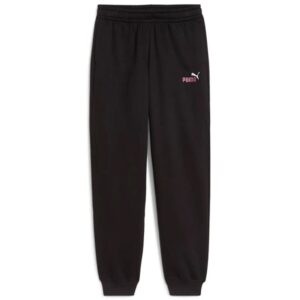 PANTALONE PUMA ESS 2 COLOR SMALL NO.1 BLACK POISONED PINK BAMBINA