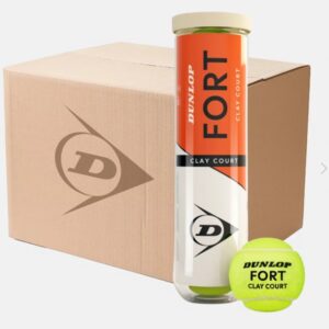 CARTONE DA 18 TUBI PALLINE TENNIS DUNLOP FORT CLAY (tubo da 4)