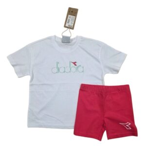 COMPLETO DIADORA JB. SET ESSENTIAL SPORTS SS BIANCO