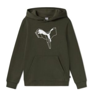 FELPA PUMA ESS + LOGO LAB CAT DARK OLIVE bambino