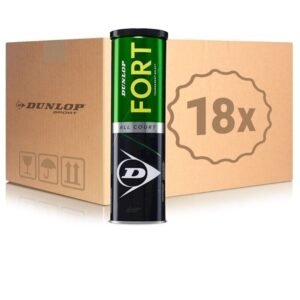 CARTONE DA 18 TUBI PALLINE TENNIS DUNLOP ALL COURT FORT (tubo da 4)